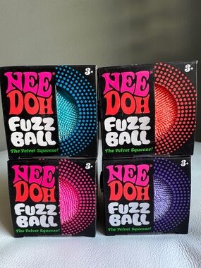 SHIPS TODAY! Nee Doh Fuzz Ball pink blue orange purple Squishy TikTok Viral Toy